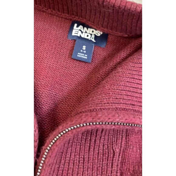 Lands' End Cozy Lofty Rich Burgandy Sweater Dress. Size S (6-8). - Picture 7 of 9